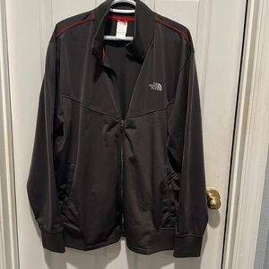 The north face gray / red accent athletic jacket size XL/TG nwot